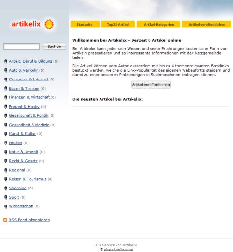 Artikelverzeichnis