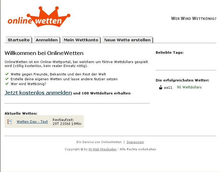 online Wetten