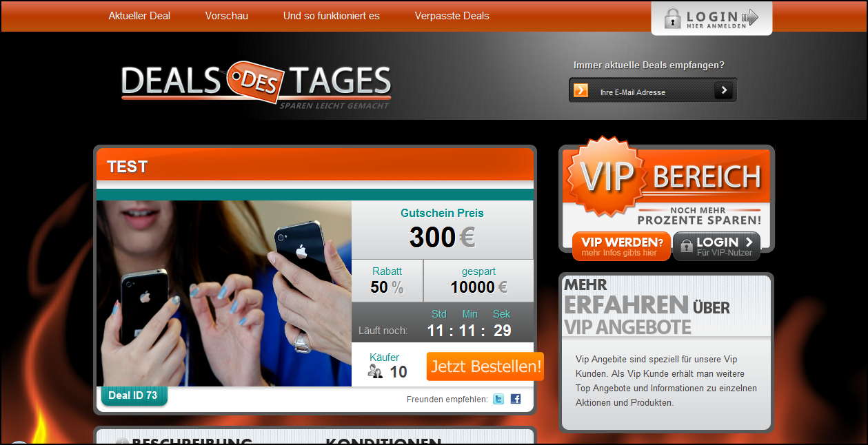 Dealsx Gutschein Coupon Komplett Script mit Vip Bereich