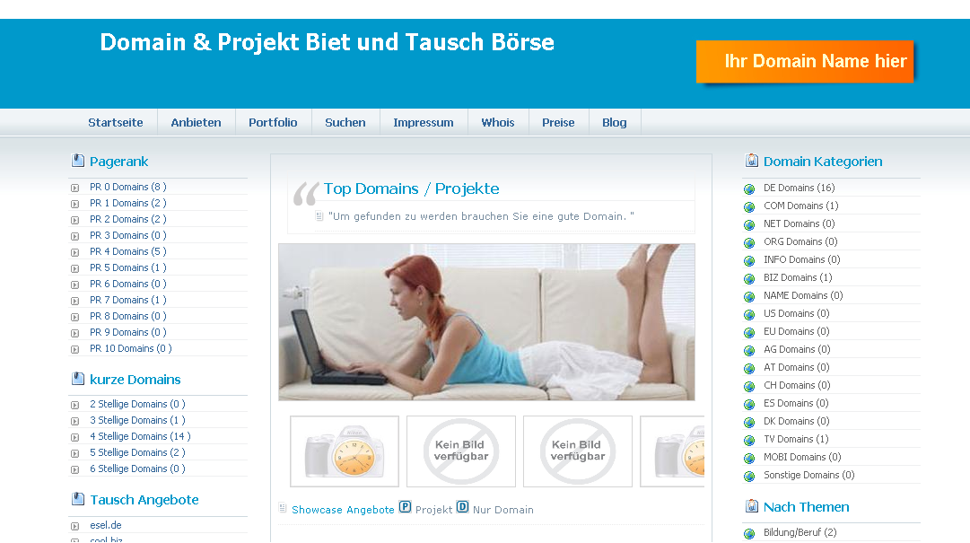 Profi Domain &amp; Projekt Biet und Tausch B&ouml;rse V2