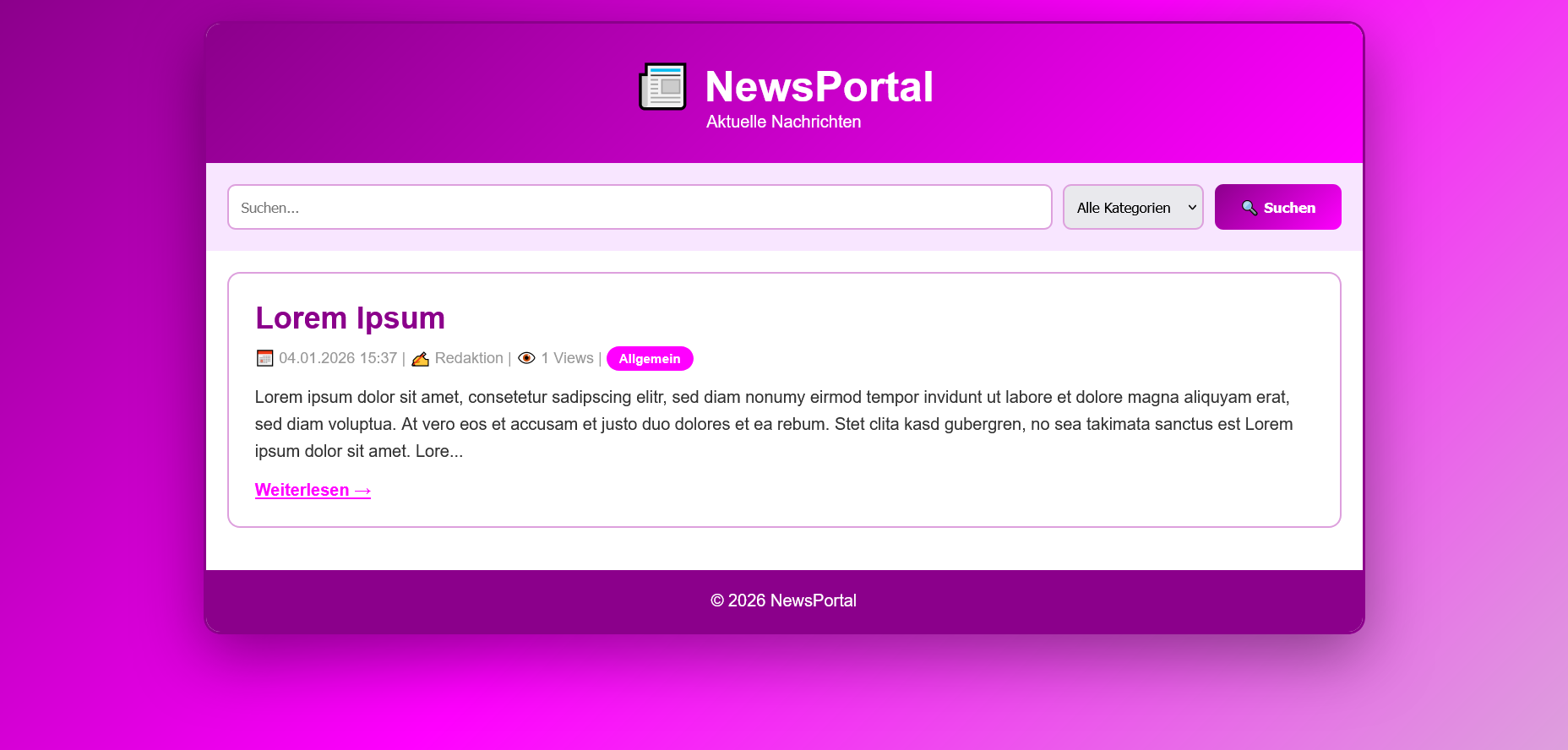 News Portal php8
