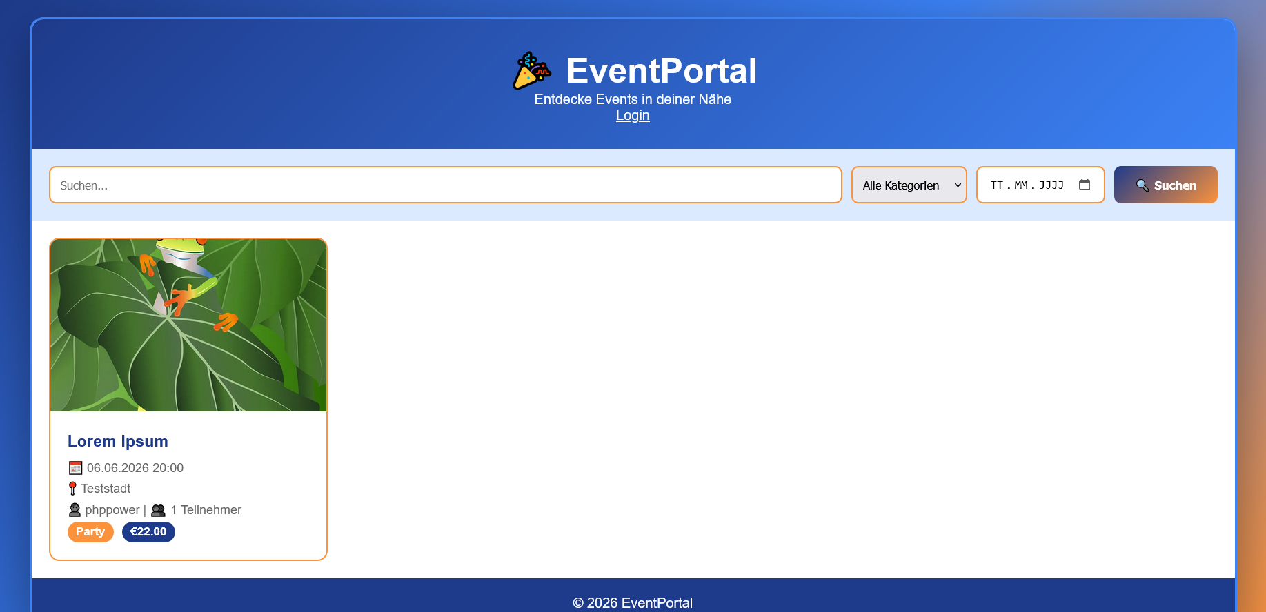 Event Portal php8